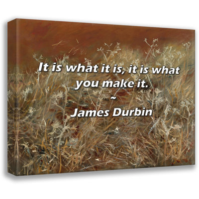 James Durbin Quote: It is what it is, it is what you make it.