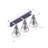 Avelina 24 in. 3-Light Modern Dimmable Vanity Light in Matte Black with Clear Glass Shade