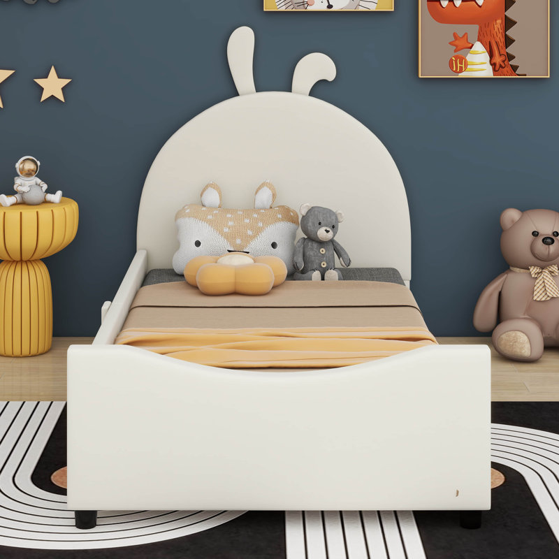 Lit de jour tapissier simple Janetha, Beige
