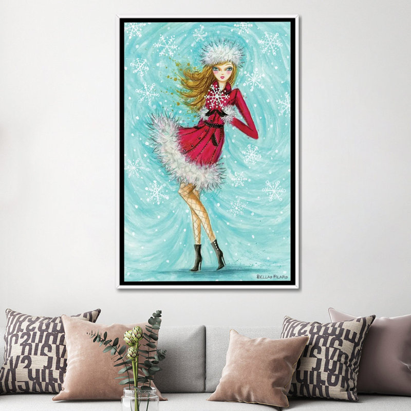 Blythe's Stunning Snowflake - reproduction d'art murale - toile tendue, H 60 po x l 40 po, Cadre flottant sans passe-partout