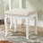 Ashley Wood Make-Up Vanity Table And Stool Set, White-583095569
