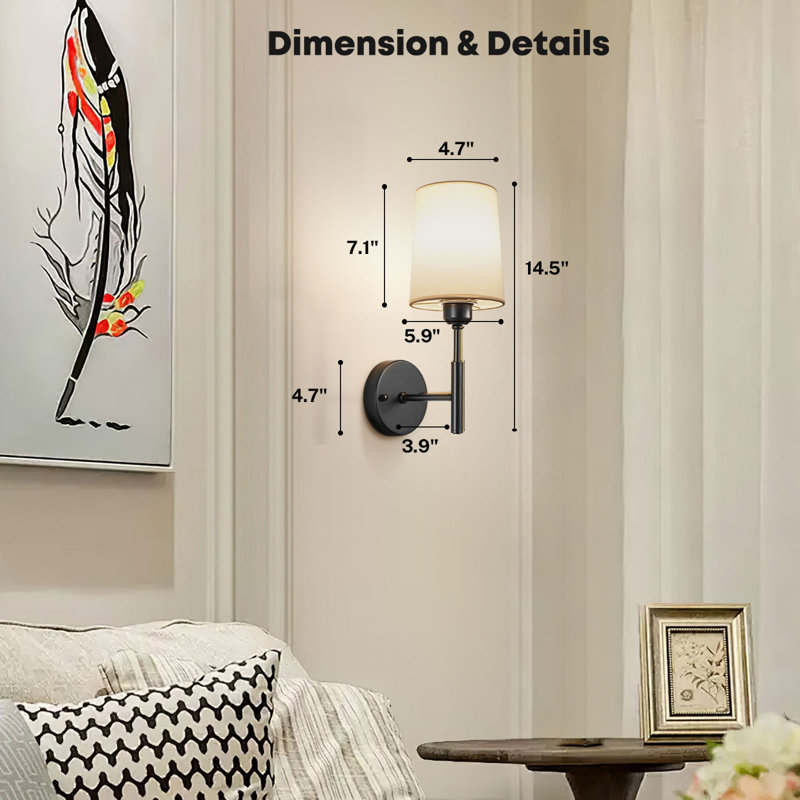 Wall Sconces Set Of Two Battery Operated, Rechargeable Wireless Wall Lights With Remote, 5200mah Dimmable Detachable Bulbs
