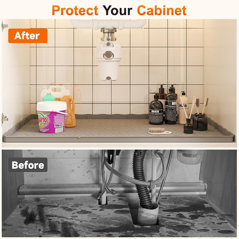 Pro Sevenblue Waterproof Under Sink Mat, Gray