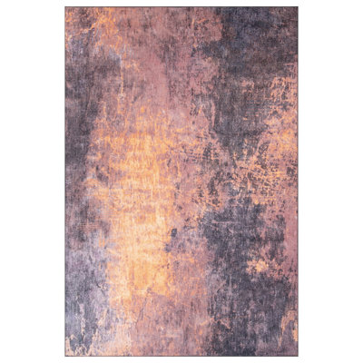 Luxurious Machine Washable Area Rug, 4.9 x 7.5 Feet, 100% Polyester, 1850 g/m², Pile Height: 0.2 inches | Eco-Friendly Recycled Poly Cotton Backing | Perfect for Living Room & Bedroom, Soft and Durable Design