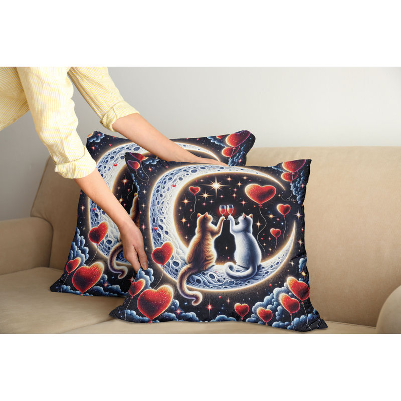 Housse de coussin en tissu pour l'intérieur et l'extérieur, Carré, H 20 po x l 20 po