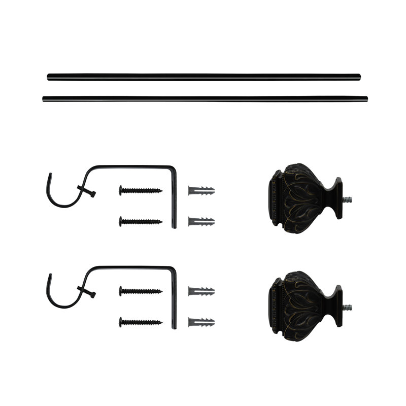 Toph réglable 1 po, H 2,36 po x l 41,52 po x P 2,36 po, Noir
