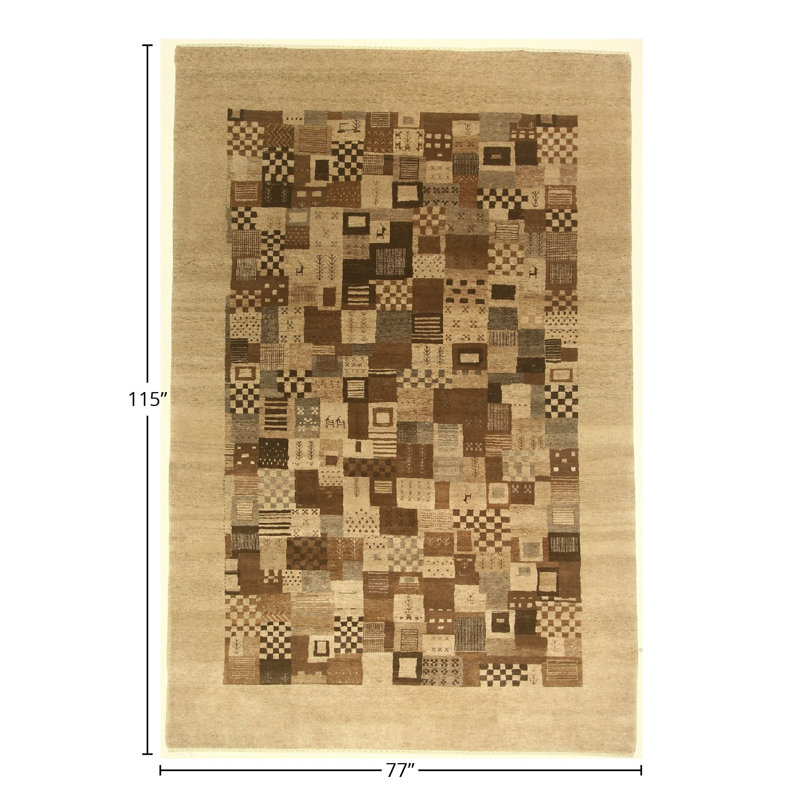 Hand Knotted Geometric Rug