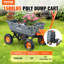 VEVOR, tombereau de jardin en poly avec structure en acier facile à assembler