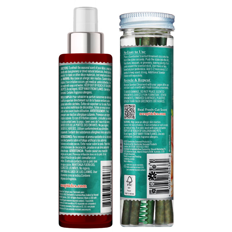 Scentsicles, bâton de 6 pièces, 1 rose chèvrefeuille / parfum Mister 1 rose chèvrefeuille - paquet de 2