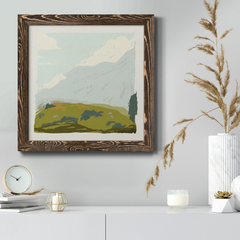 Alpine Ascent II - Toile encadrée de qualité supérieure - prête à être accrochée, Noyer, H 35,5 po x l 35,5 po x P 1,5 po