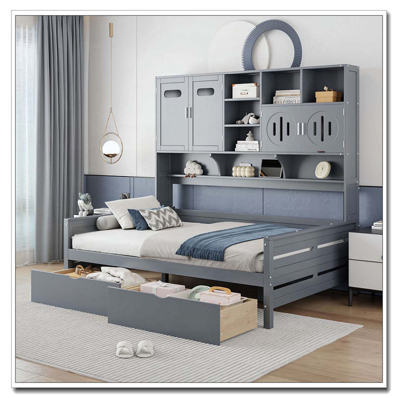 Wooden Daybed, Twin, Gray