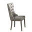 Ensemble de 2 chaises d'appoint capitonnées Champagne