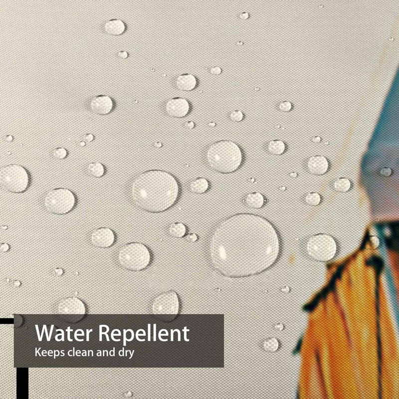 Rideau de douche romantique romantique avec 12 crochets, L 72 po x l 84 po