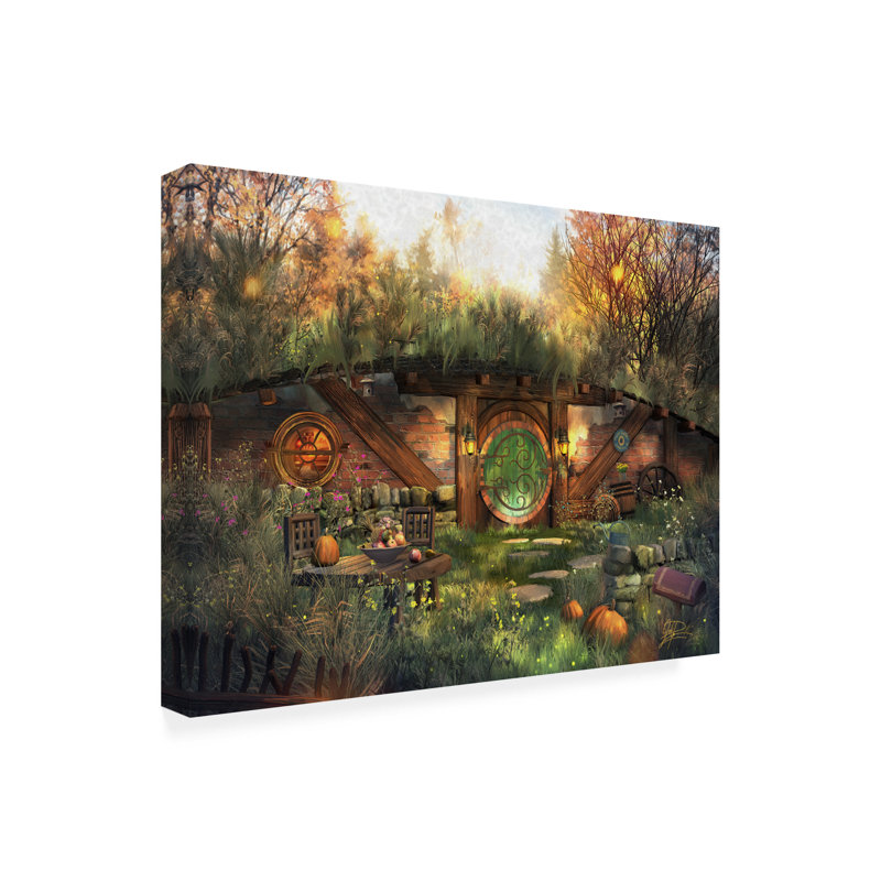 Wrapped Canvas Wall Art - Joel Christopher Payne 'Hobbit Sunrise' Wall Art for Living Room, Bedroom, or Office Décor - 18x24
