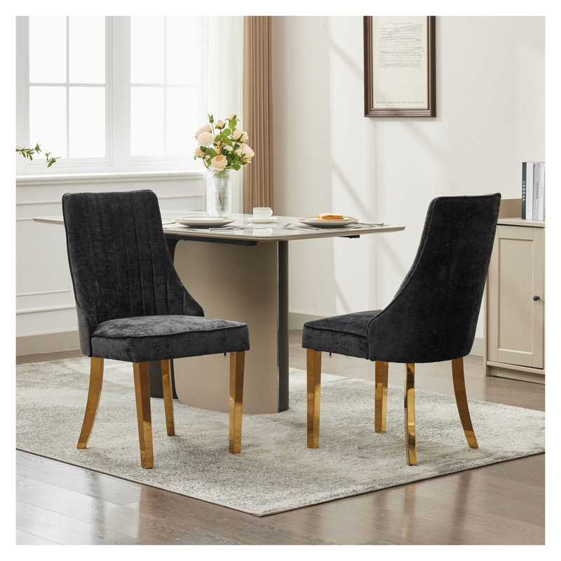 Ensemble de 2 chaises de salle à manger Chenille