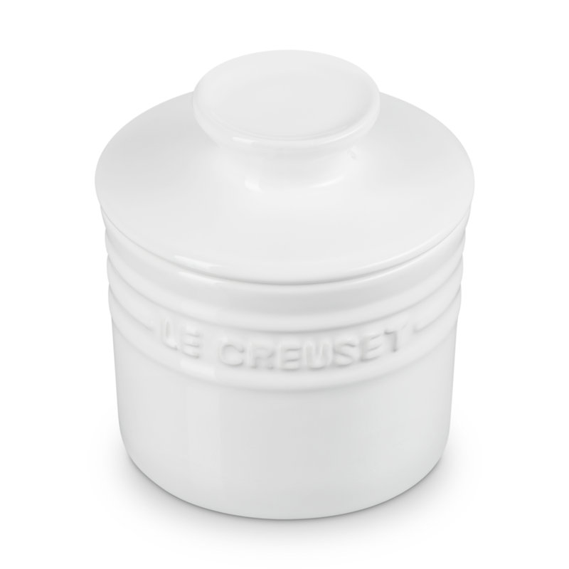 Le Creuset Stoneware Butter Crock, 6 Oz., White