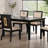 Contemporary Rectangular Dining Table Espresso Wood Mirror Insert