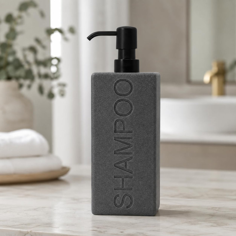  Rectangular Resin Shampoo Dispenser - Gray, Gray