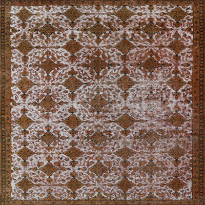 Tapis brun à motif oriental