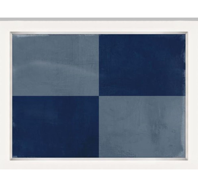 «Nautical Flag X» par Barclay Butera - impression, Couche de verre, H 24 po x l 32 po x P 1,5 po