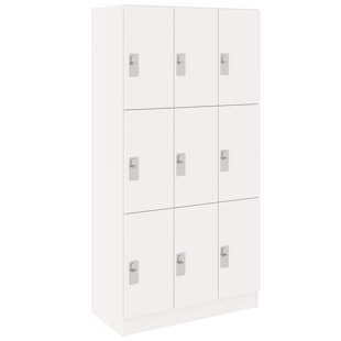 Armoire-penderie triple à neuf compartiments avec porte