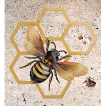 Regal Art & Gift Luster Bee Wall Decor - Honeycomb - Multi - Metal