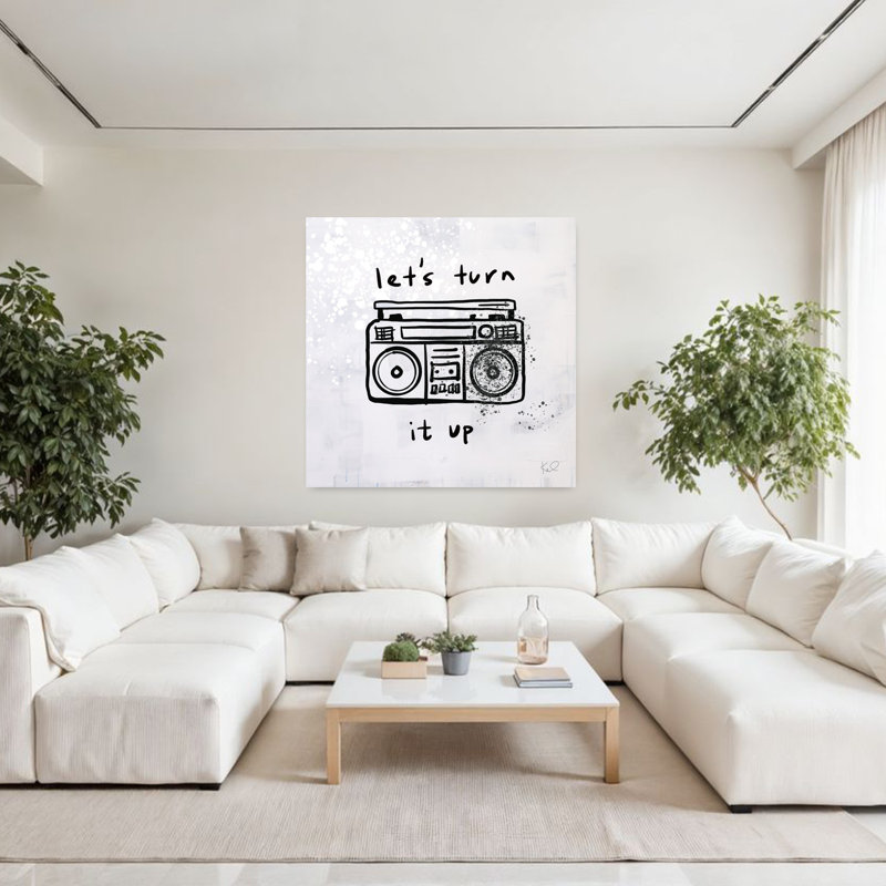 Art contemporain «Turn It Up I», H 48 po x l 48 po