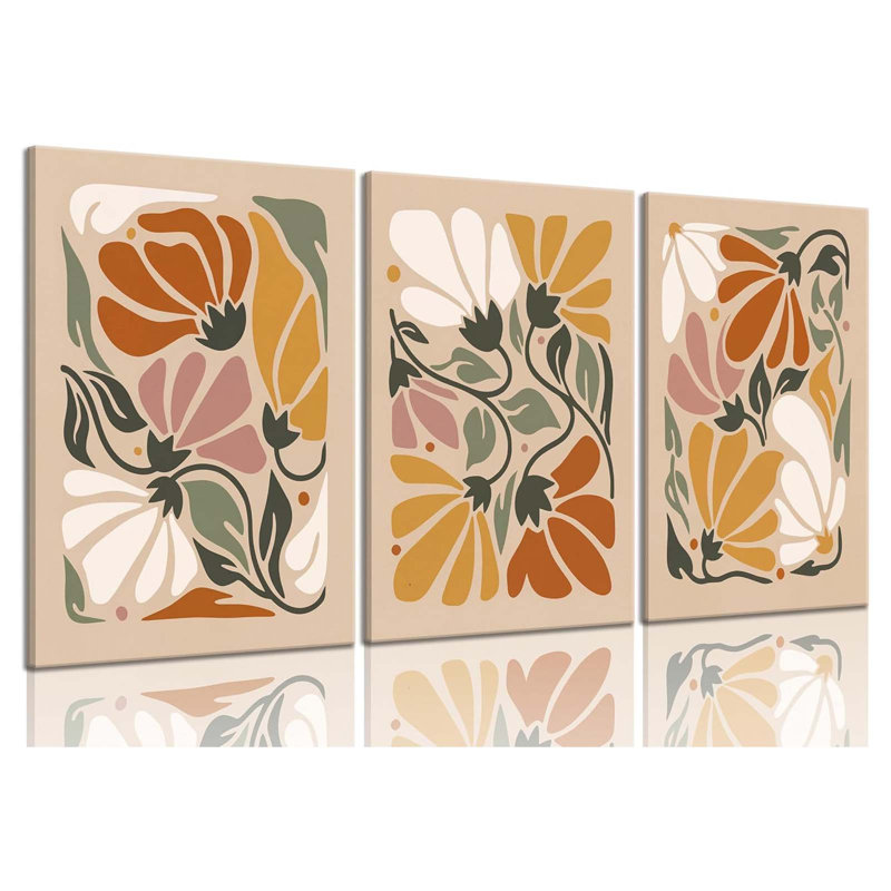 3 Piece Wrapped Canvas Wall Art