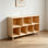 Armoire de rangement à 7 compartiments en bois de pin massif, L 45,5 po x H 29,1 po avec tablettes fixes pour livres / jouets / décoration intérieure, étagère en bois moderne, armoire à compartiments multiples pour la maison / le bureau