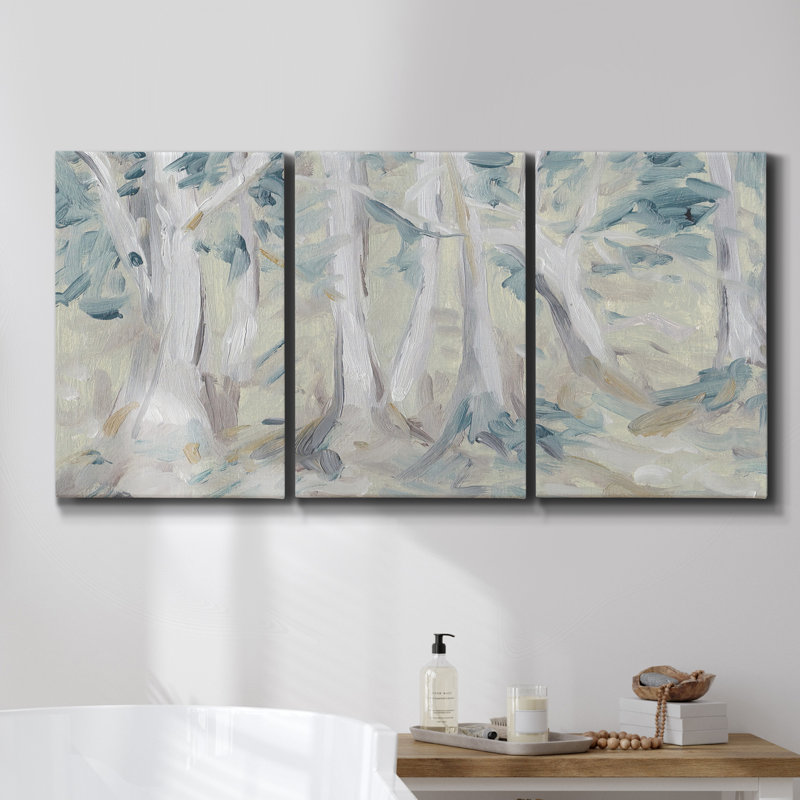 Cityscape In Blues, reproduction sur toile 3 pièces, H 60 po x l 120 po x P 2 po