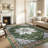 Machine Washable Non-Slip Green Oriental Area Rug-1683931767