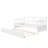 Twin Size Daybed Wood Bed With Twin Size Trundle,White-934485029-934485026
