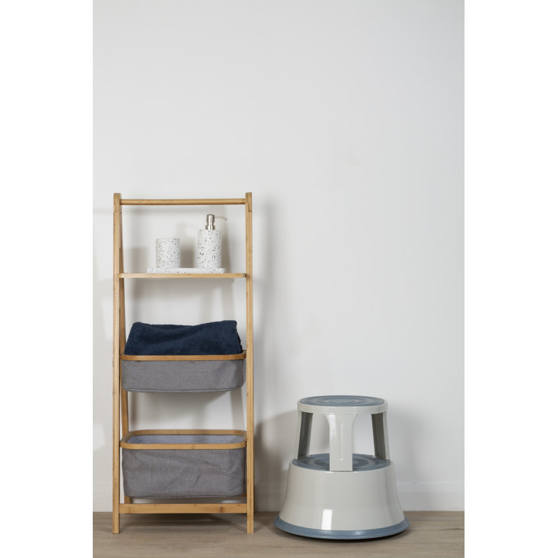 2 - Step Steel Small Step Ladder, Light Grey