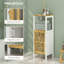 Manufactured Wood, Bamboo Freestanding Bathroom Cabinet