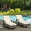 Outsunny Set of 2 Sun Lounger Cushions with Ties-1816961135