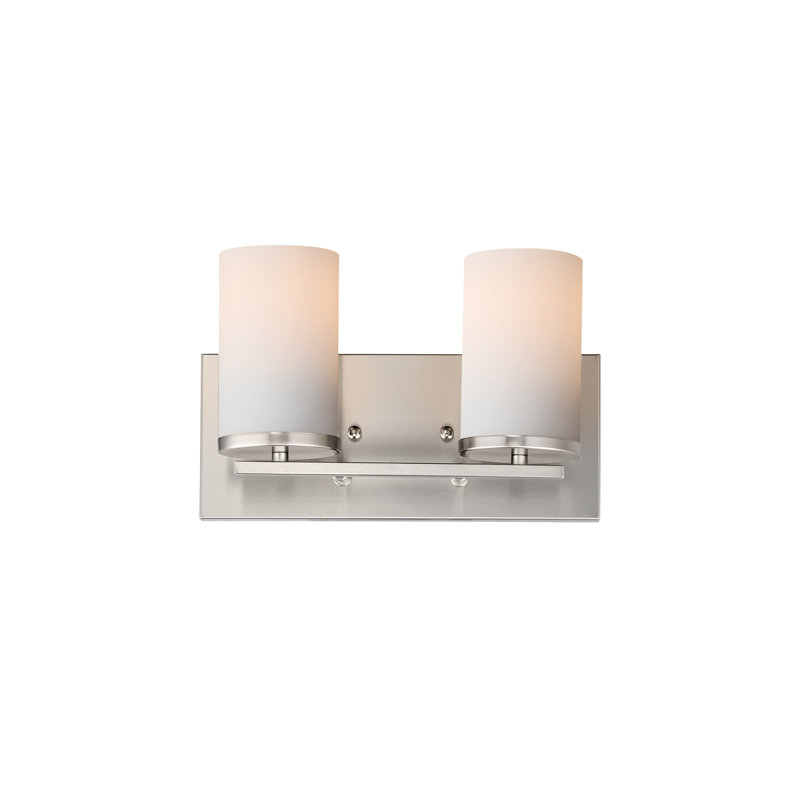 Barre d'éclairage de salle de bain Grajeda, Nickel satiné