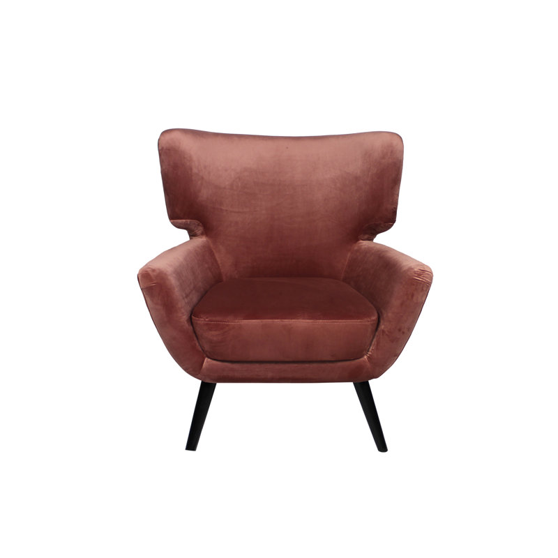 Leanos Velvet Armchair, Blush Velvet