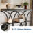 Modern 39" 3-Tier Narrow Console Table for Entryway, Hallway or Living Room – Sturdy Metal Frame, Storage Shelves – Farmhouse Accent Furniture Set – Black Wood Grain