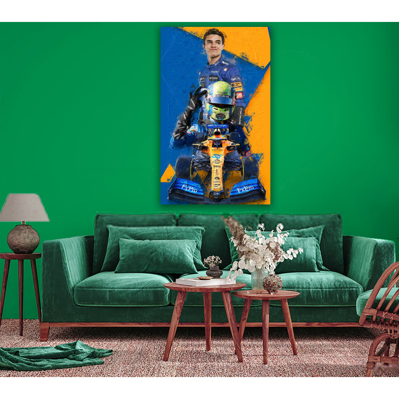 Lando Norris 2 Formula One Racing Drivers Collection - Art Prints, 39.4cm H x 29.5cm W x 0.07cm D, Metal