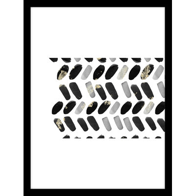 " Ridge Chain Black 1 " Painting Print
