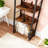 5-Tier Industrial Bookshelf With Edge Protection, Narrow Wood Bookcase Storage Organizer For Home Office Bedroom Display-1708747307