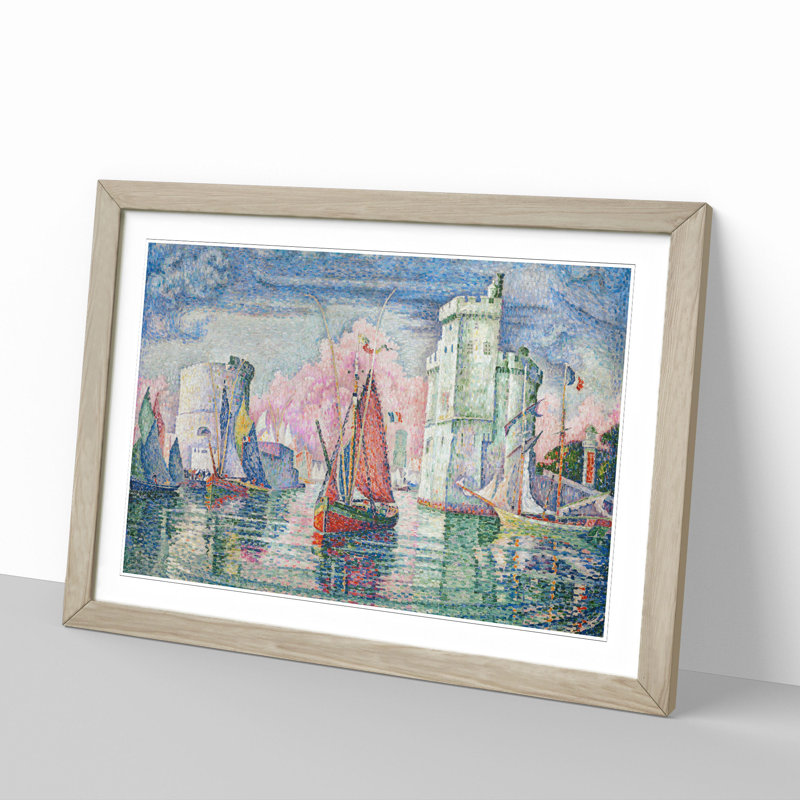Port of La Rochelle by Paul Signac - Picture Frame Painting, Oak Framed, 36cm H x 48cm W x 2cm D