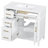 Bathroom Vanity with Ceramic Sink (White)-1534094828