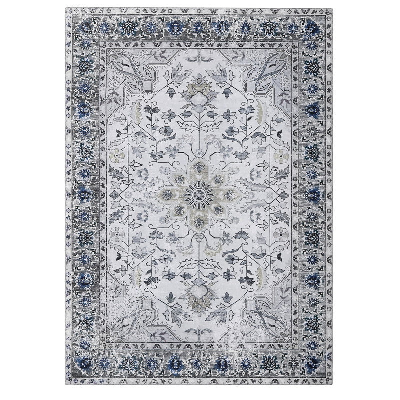 Rinnes Washable Oriental Indoor Rug, Rectangle 8' x 10'