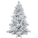 Flocked Sierra Lighted Artificial Pine Christmas Tree