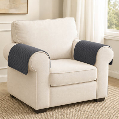 Corduroy Sofa Arm Covers, Waterproof Layer Set of 2