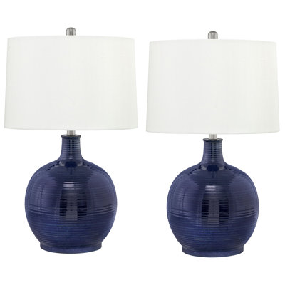 Padua 27 in. Admiral Blue Table Lamp