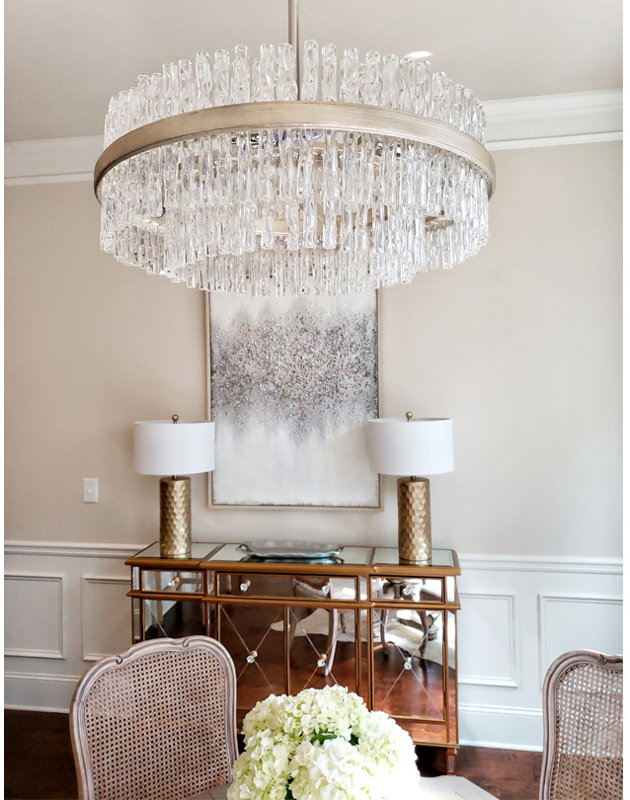 Chime 8-Light Unique / Statement Wagon Wheel Chandelier