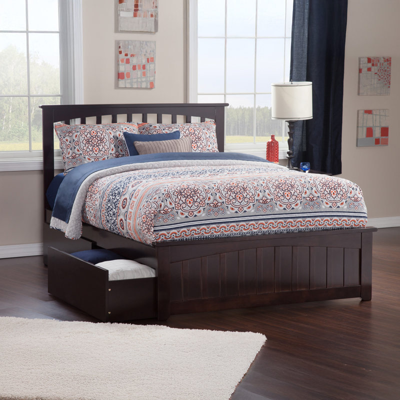Huntsville Solid Wood Storage Platform Bed, Espresso, Full