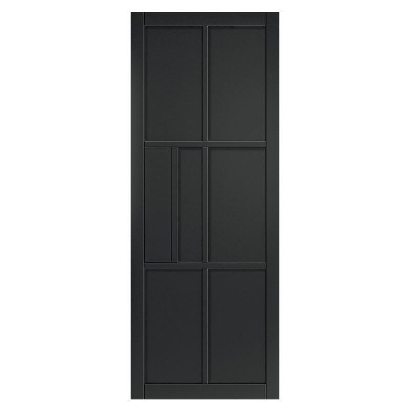 Black Civic Internal Door Prefinished, 198.1 cm H x 61 cm W x 3.5 cm D